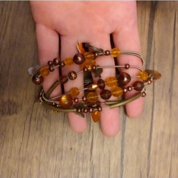 Burnt orange fall bracelet - Picture 1 of 2